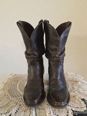 Classic Brown Leather Women's Western Boots